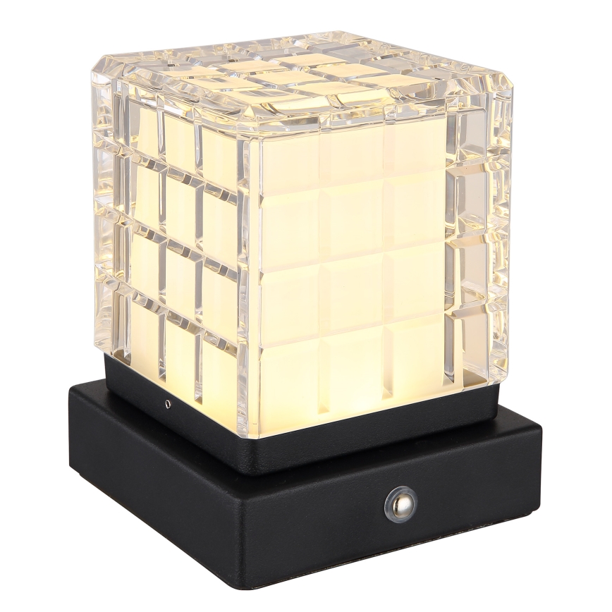 Globo - Светодиодная сенсорная настольная лампа с регулированием яркости LED/2,5W/3,7V 2700K/4000K/6500K 1800 mAh USB черный