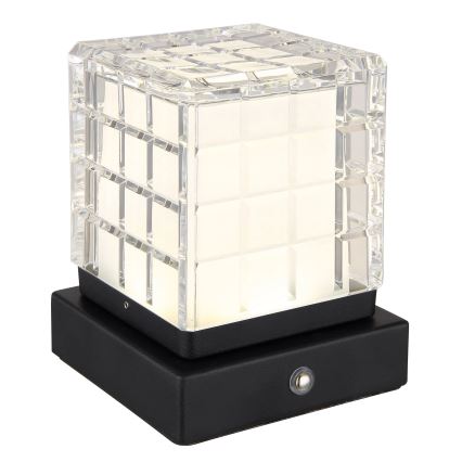 Globo - Светодиодная сенсорная настольная лампа с регулированием яркости LED/2,5W/3,7V 2700K/4000K/6500K 1800 mAh USB черный