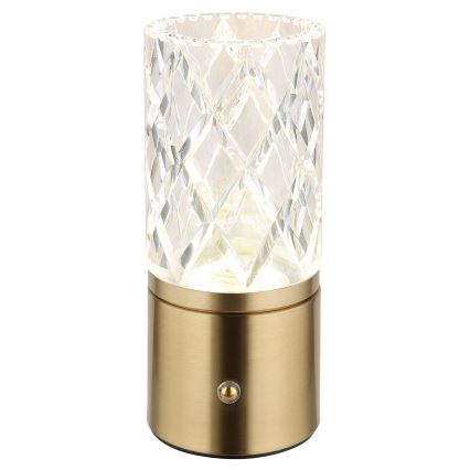 Globo - Сенсорна настільна LED лампа з регулюванням яскравості LED/2,5W/3,7V 2700K/4000K/6500K 1800 mAh USB золотий