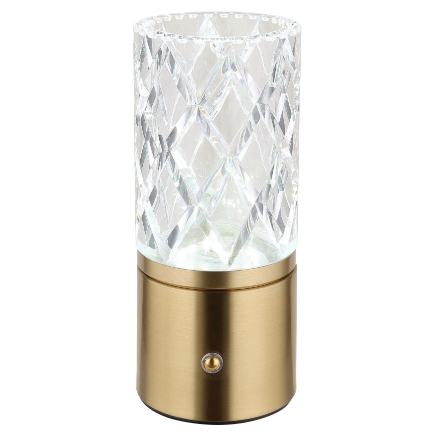 Globo - Сенсорна настільна LED лампа з регулюванням яскравості LED/2,5W/3,7V 2700K/4000K/6500K 1800 mAh USB золотий