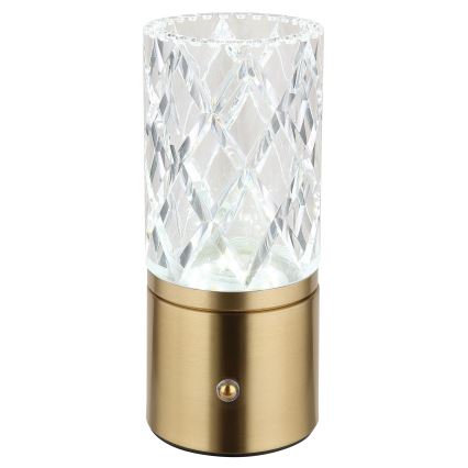 Globo - Светодиодная сенсорная настольная лампа с регулированием яркости LED/2,5W/3,7V 2700K/4000K/6500K 1800 mAh USB золотистый