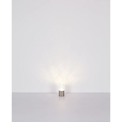 Globo - Сенсорна настільна LED лампа з регулюванням яскравості LED/2,5W/3,7V 2700K/4000K/6500K 1800 mAh USB матовий хром