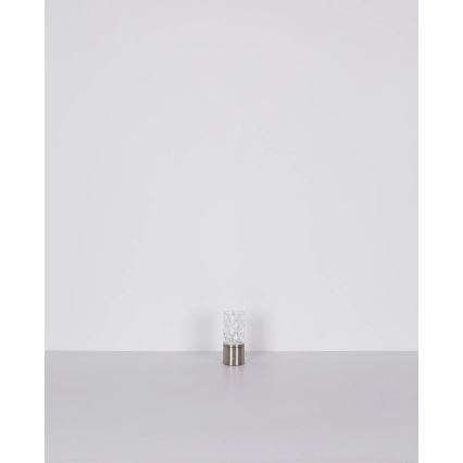 Globo - Сенсорна настільна LED лампа з регулюванням яскравості LED/2,5W/3,7V 2700K/4000K/6500K 1800 mAh USB матовий хром