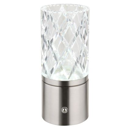 Globo - Сенсорна настільна LED лампа з регулюванням яскравості LED/2,5W/3,7V 2700K/4000K/6500K 1800 mAh USB матовий хром