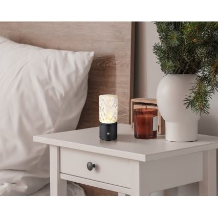 Globo - Светодиодная сенсорная настольная лампа с регулированием яркости LED/2,5W/3,7V 2700K/4000K/6500K 1800 mAh USB черный