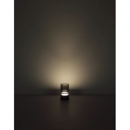 Globo - LED Вулична акумуляторна сенсорна настільна лампа з регулюванням яскравості LED/2W/3,7V 2700/4000/6500K 1200mAh IP44 сірий