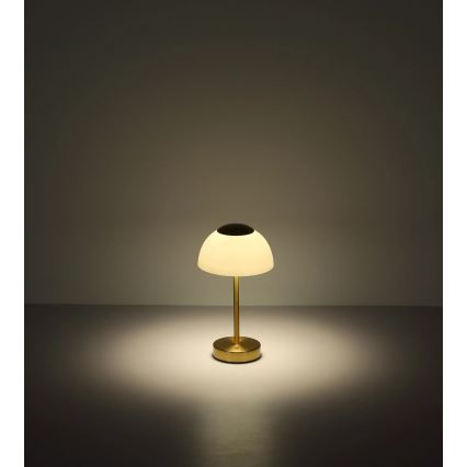 Globo - LED Настільна акумуляторна лампа з регулюванням яскравості LED/2,5W/5V 1800mAh 2700K/4000K/6500K латунь