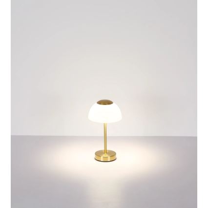 Globo - LED Настільна акумуляторна лампа з регулюванням яскравості LED/2,5W/5V 1800mAh 2700K/4000K/6500K латунь