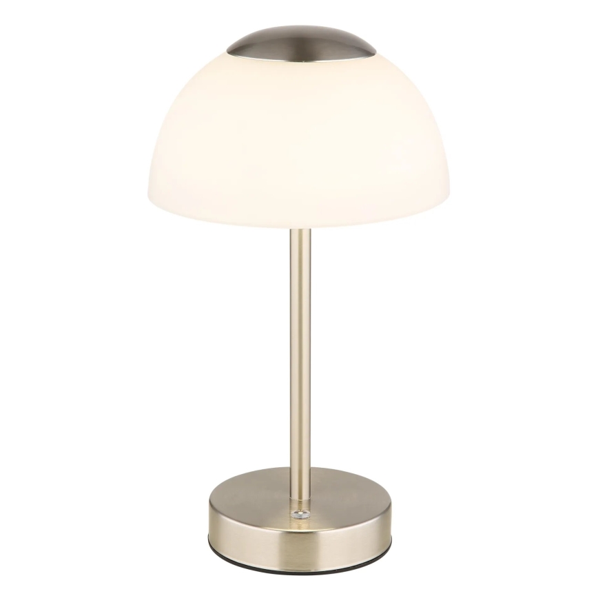 Globo - LED Настільна акумуляторна лампа з регулюванням яскравості LED/2,5W/5V 1800mAh 2700K/4000K/6500K матовий хром