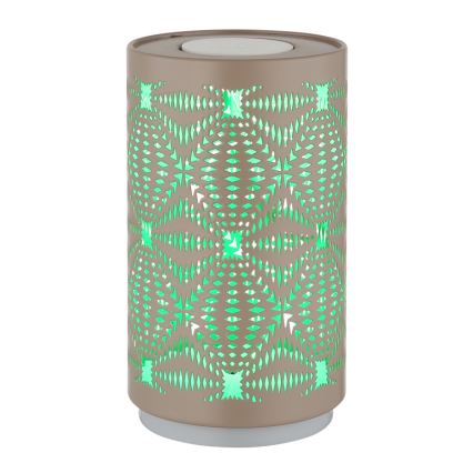Globo - Светодиодная сенсорная аккумуляторная настольная RGB-лампа LED/1W/5V 500 mAh коричневый