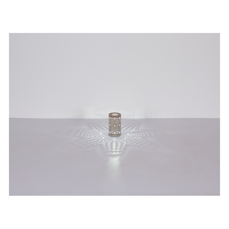 Globo - Светодиодная сенсорная аккумуляторная настольная RGB-лампа LED/1W/5V 500 mAh коричневый