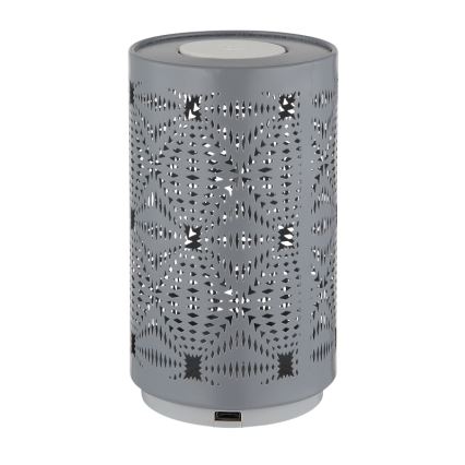 Globo - LED RGB Сенсорна акумуляторна настільна лампа LED/1W/5V 500 mAh сірий