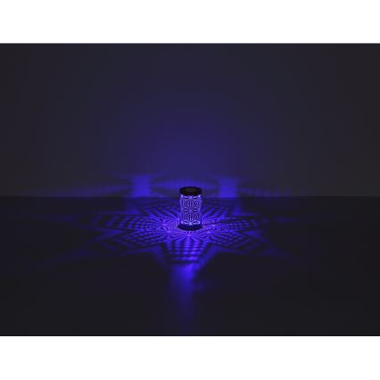 Globo - Светодиодная RGB сенсорная настольная лампа с зарядкой LED/1W/5V 500 мАч серая