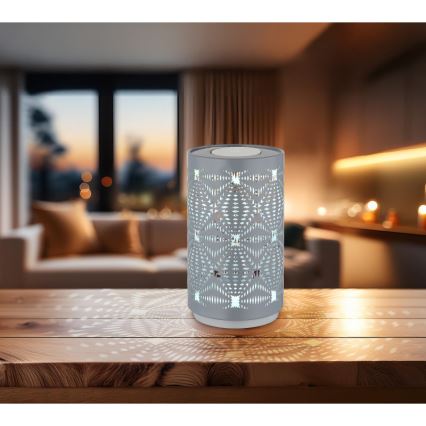 Globo - Светодиодная сенсорная аккумуляторная настольная RGB-лампа LED/1W/5V 500 mAh серый