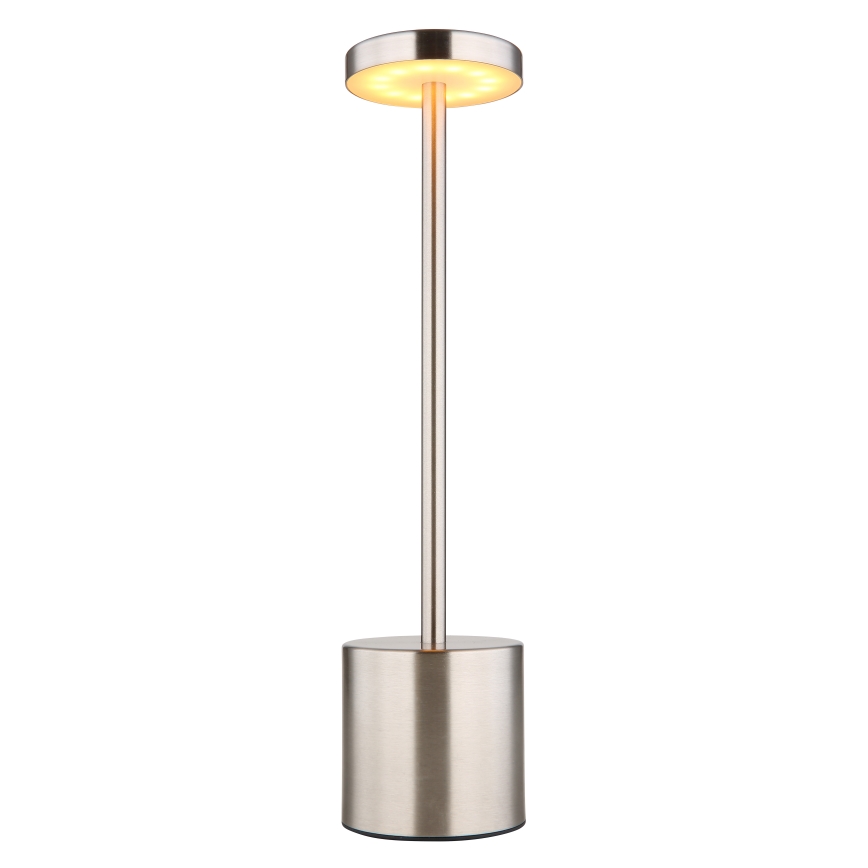 Globo - Сенсорна настільна LED лампа з регулюванням яскравості LED/1,2W/3,7V 2000K/3500K/7000K 1200 mAh USB матовий хром
