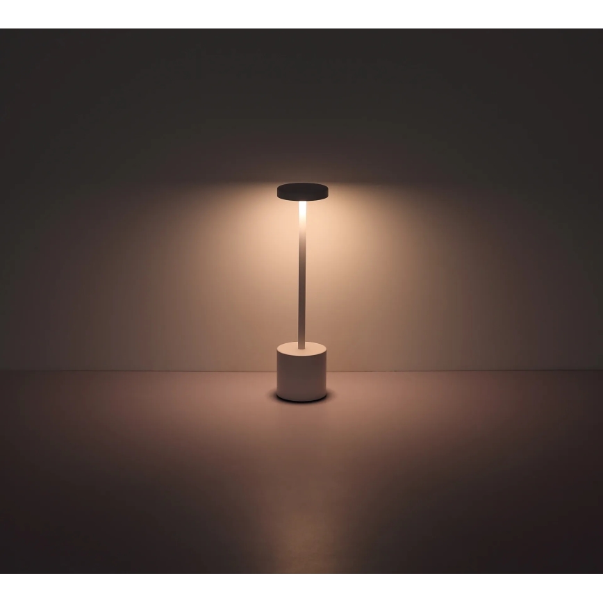 Globo - Светодиодная сенсорная настольная лампа с регулировкой яркости LED/1,2W/3,7V 2000K/3500K/7000K 1200 мАч USB белая