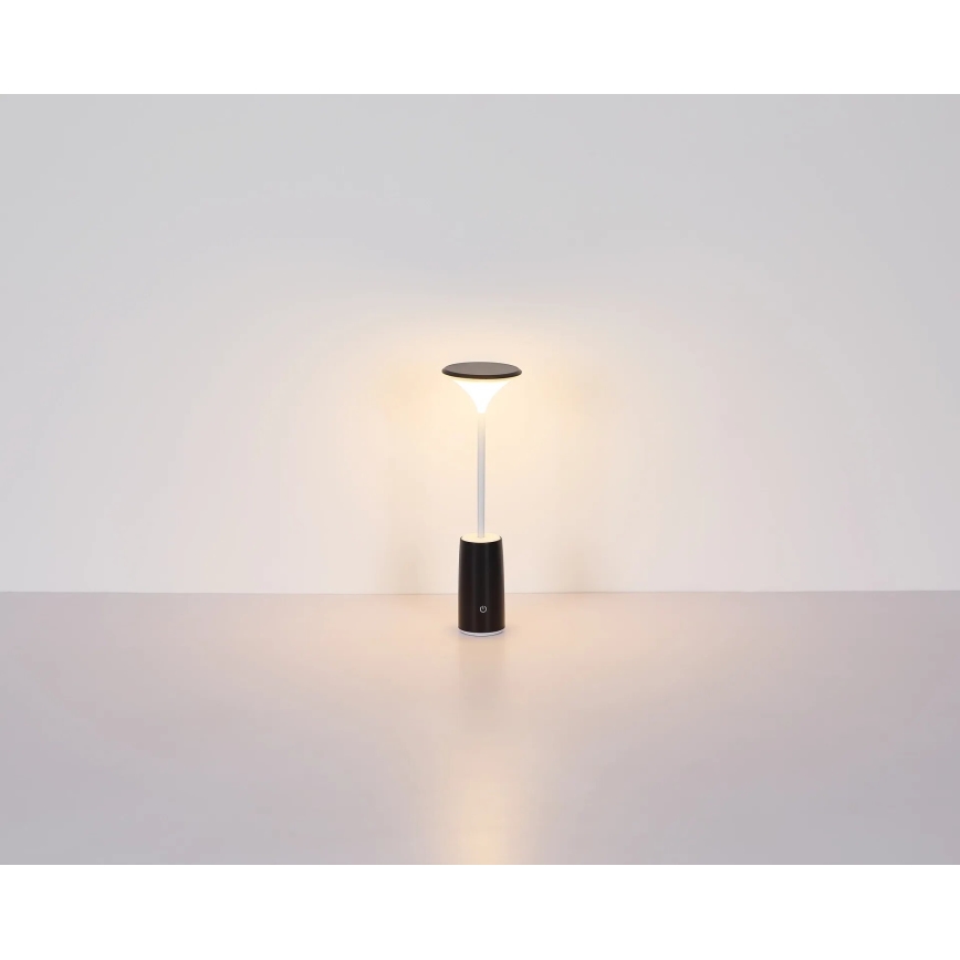 Globo - LED Акумуляторна сенсорна настільна лампа з регулюванням яскравості LED/1,2W/3,7V 3000K 1500mAh чорний