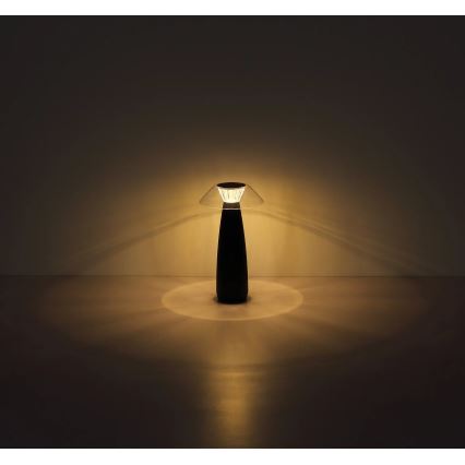 Globo - LED Акумуляторна сенсорна настільна лампа з регулюванням яскравості LED/1W/3,7V 3000K 1200mAh чорний