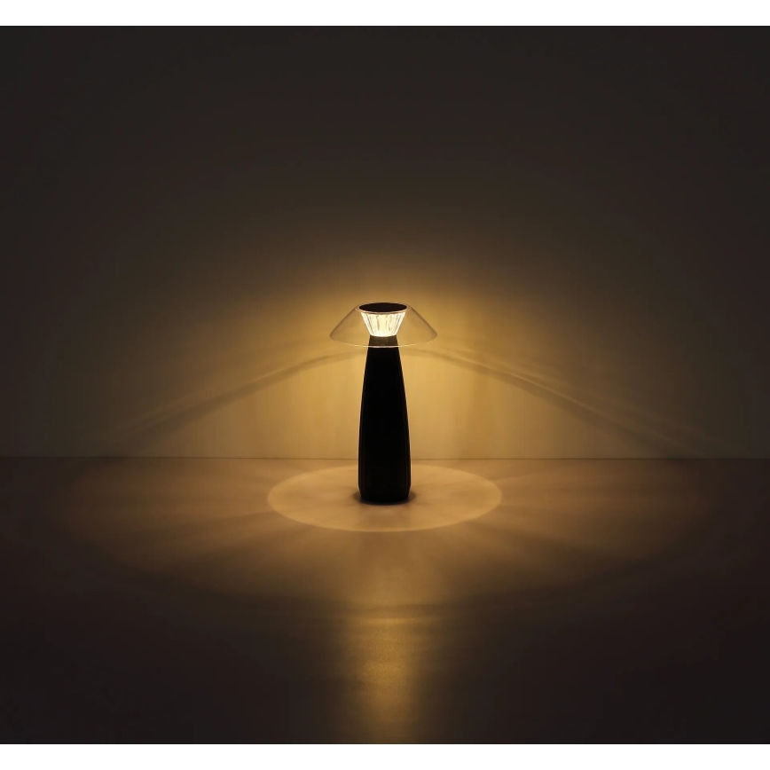 Globo - LED Акумуляторна сенсорна настільна лампа з регулюванням яскравості LED/1W/3,7V 3000K 1200mAh чорний