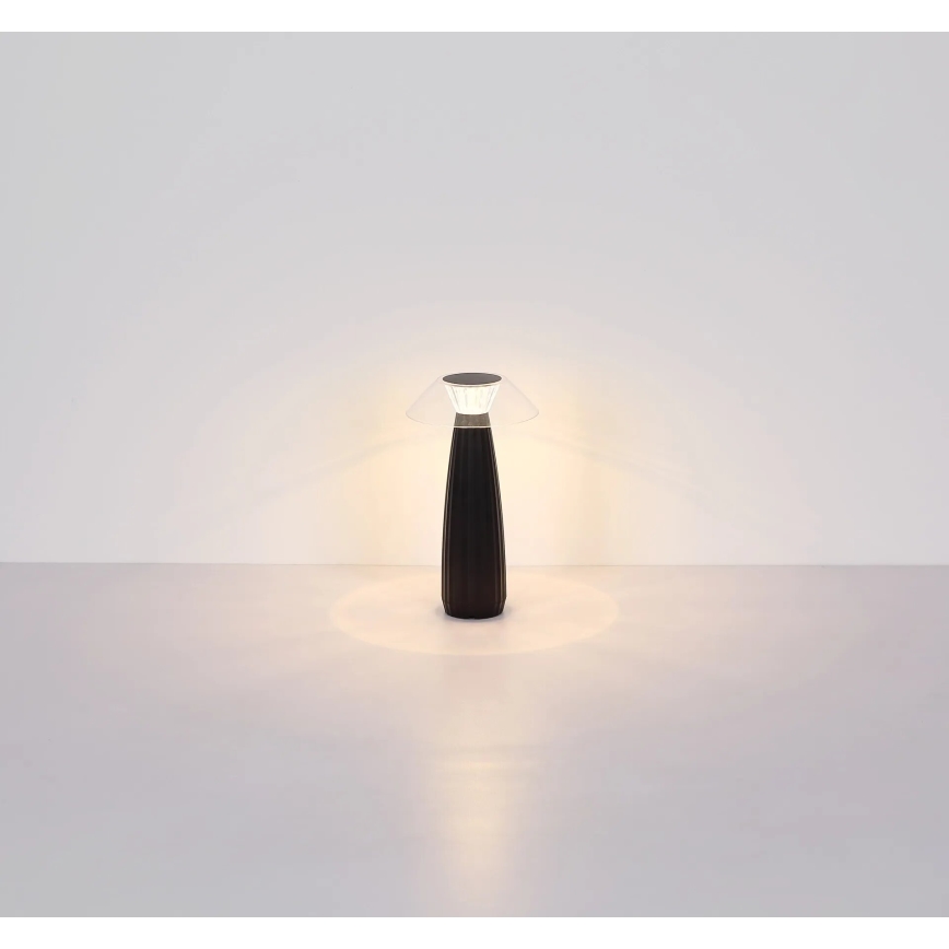 Globo - LED Акумуляторна сенсорна настільна лампа з регулюванням яскравості LED/1W/3,7V 3000K 1200mAh чорний