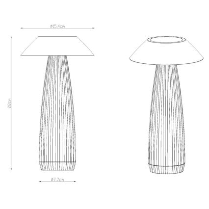 Globo - LED Акумуляторна сенсорна настільна лампа з регулюванням яскравості LED/1W/3,7V 3000K 1200mAh білий