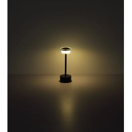 Globo - LED Акумуляторна сенсорна настільна лампа з регулюванням яскравості LED/2,5W/3,7V 2700/4000/6500K 1800mAh чорний