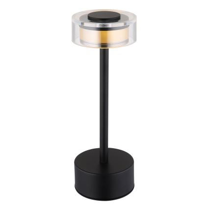 Globo - LED Акумуляторна сенсорна настільна лампа з регулюванням яскравості LED/2,5W/3,7V 2700/4000/6500K 1800mAh чорний