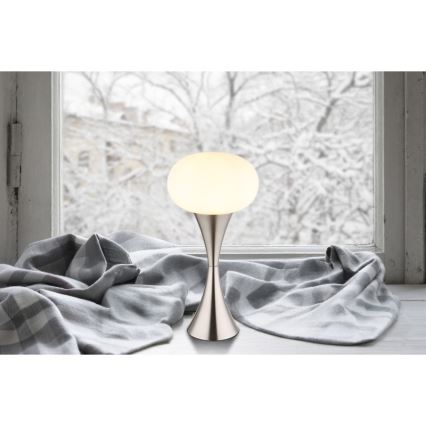 Globo - Настольная лампа 1xE14/25W/230V матовый хром