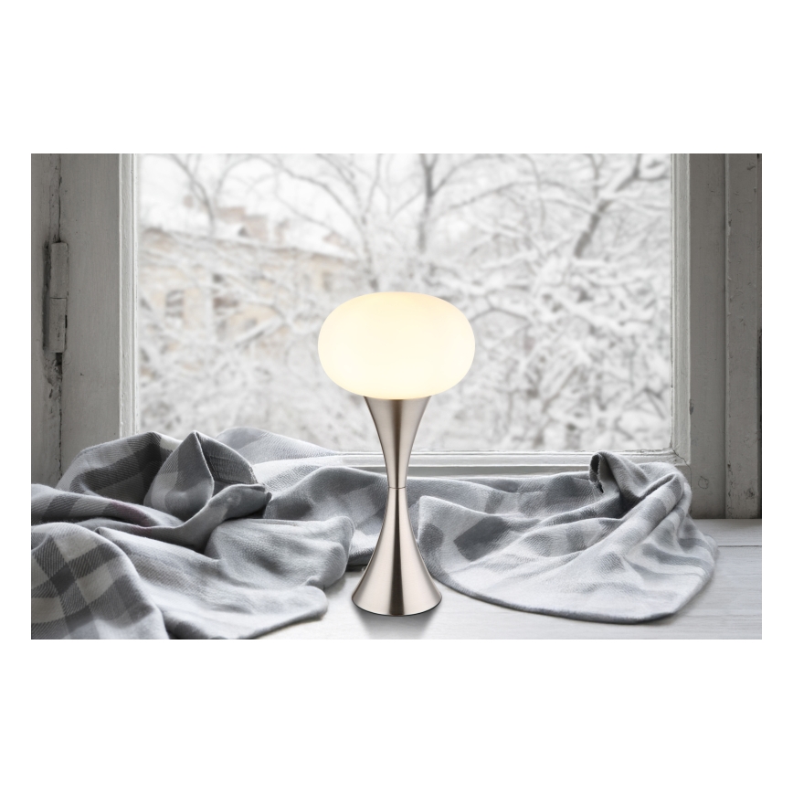 Globo - Настольная лампа 1xE14/25W/230V матовый хром