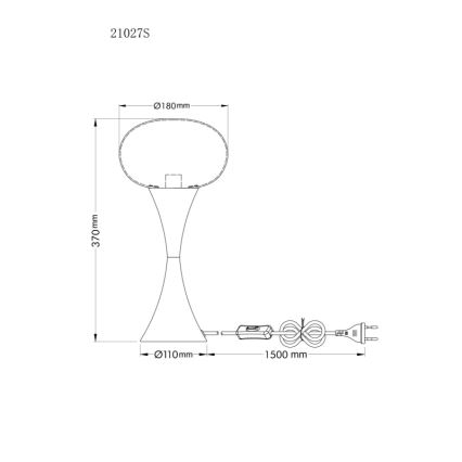 Globo - Настольная лампа 1xE14/25W/230V черный