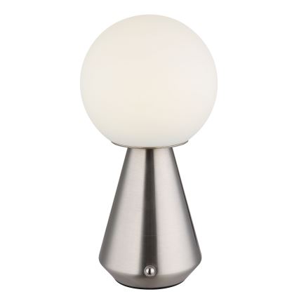Globo - LED Сенсорна вулична настільна лампа з регулюванням яскравості LED/1,5W/5V 3000/4500/6500K 1800 mAh IP41 матовий хром