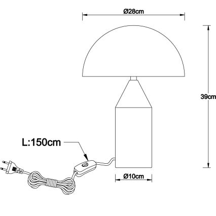 Globo - Настільна лампа 2xE27/40W/230V