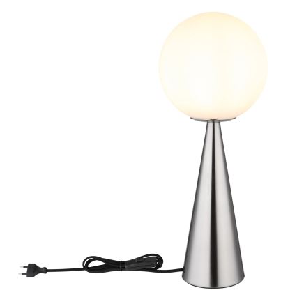 Globo - Настільна лампа 1xE27/40W/230V матовий хром