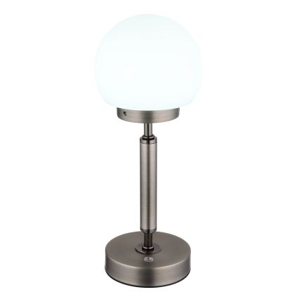 Globo - LED Акумуляторна сенсорна настільна лампа з регулюванням яскравості LED/2,5W/5V 1800mAh 2700/4000/6500K антрацит