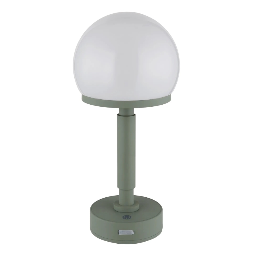 Globo - LED Акумуляторна сенсорна настільна лампа з регулюванням яскравості LED/2,5W/5V 1800mAh 2800K зелений