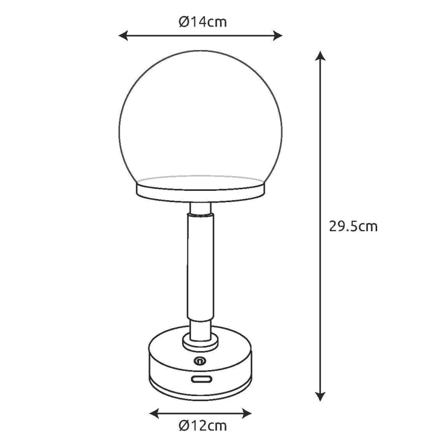 Globo - LED Акумуляторна сенсорна настільна лампа з регулюванням яскравості LED/2,5W/5V 1800mAh 2800K зелений