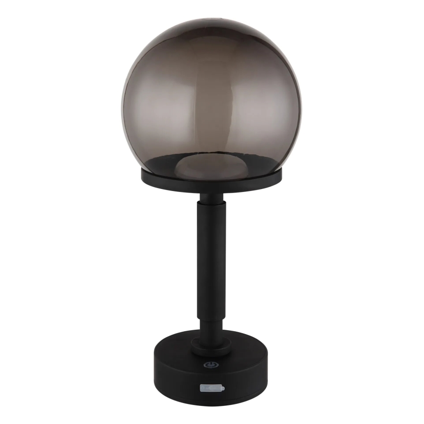 Globo - LED Акумуляторна сенсорна настільна лампа з регулюванням яскравості LED/2,5W/5V 1800mAh 2700/4000/6500K чорний
