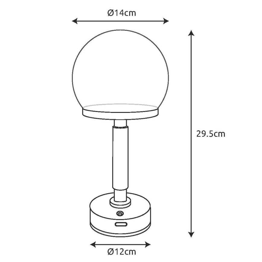 Globo - LED Акумуляторна сенсорна настільна лампа з регулюванням яскравості LED/2,5W/5V 1800mAh 2800K срібний