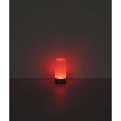 Globo - LED RGBW Сенсорна вулична настільна лампа з регулюванням яскравості LED/1,8W/5V 1500 mAh IP44 матовий хром