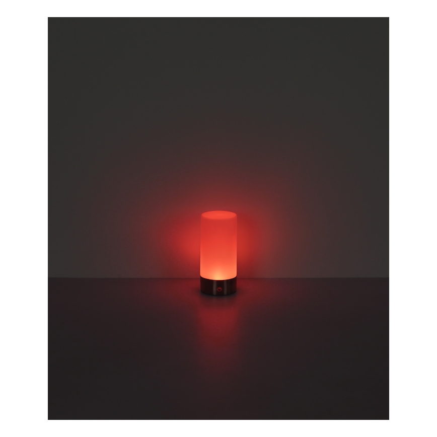 Globo - LED RGBW Сенсорна вулична настільна лампа з регулюванням яскравості LED/1,8W/5V 1500 mAh IP44 матовий хром