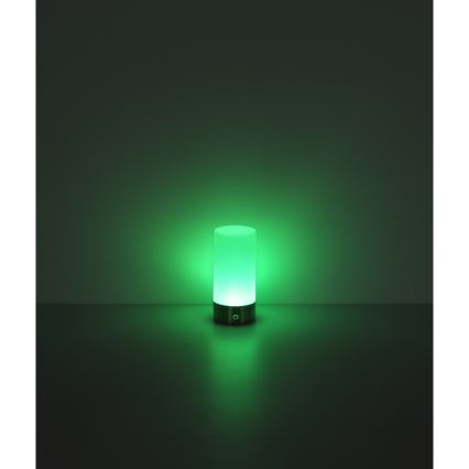 Globo - LED RGBW Сенсорна вулична настільна лампа з регулюванням яскравості LED/1,8W/5V 1500 mAh IP44 матовий хром