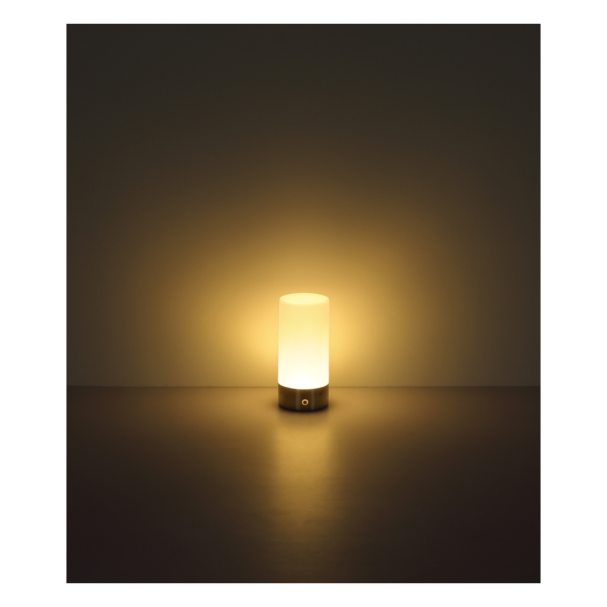 Globo - LED RGBW Сенсорна вулична настільна лампа з регулюванням яскравості LED/1,8W/5V 1500 mAh IP44 матовий хром