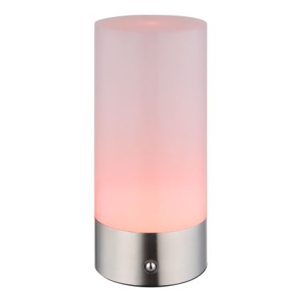 Globo - LED RGBW Сенсорна вулична настільна лампа з регулюванням яскравості LED/1,8W/5V 1500 mAh IP44 матовий хром