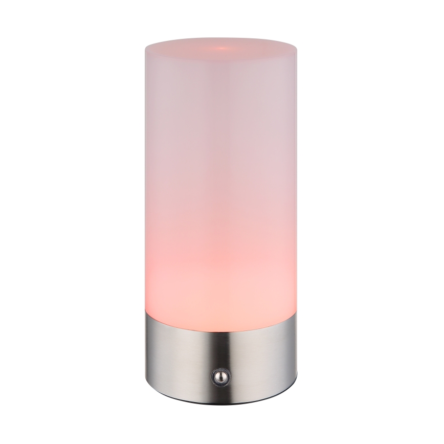 Globo - LED RGBW Сенсорна вулична настільна лампа з регулюванням яскравості LED/1,8W/5V 1500 mAh IP44 матовий хром