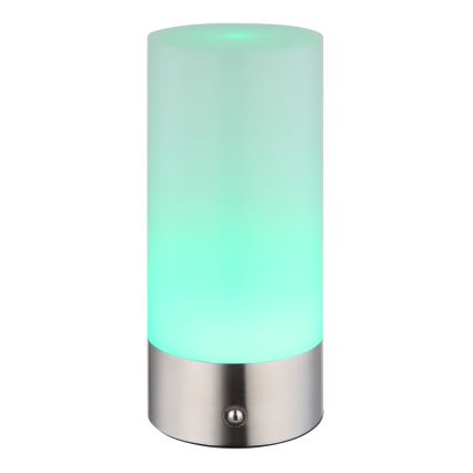 Globo - LED RGBW Сенсорна вулична настільна лампа з регулюванням яскравості LED/1,8W/5V 1500 mAh IP44 матовий хром
