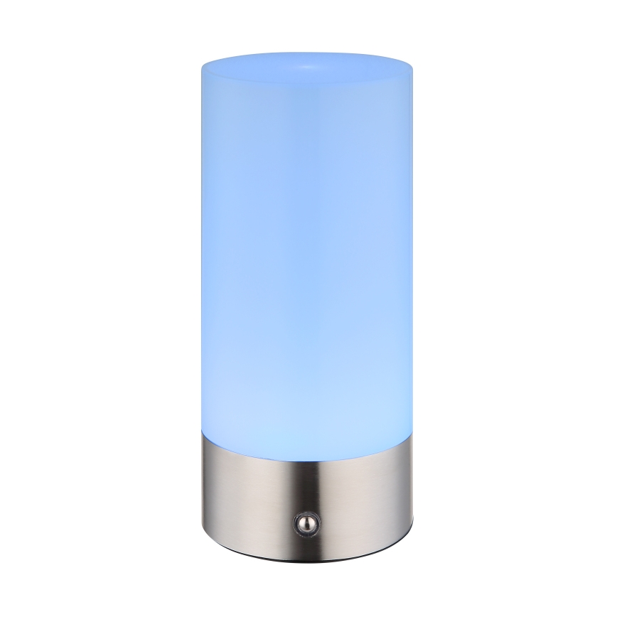 Globo - LED RGBW Сенсорна вулична настільна лампа з регулюванням яскравості LED/1,8W/5V 1500 mAh IP44 матовий хром