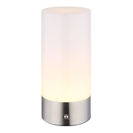 Globo - LED RGBW Сенсорна вулична настільна лампа з регулюванням яскравості LED/1,8W/5V 1500 mAh IP44 матовий хром