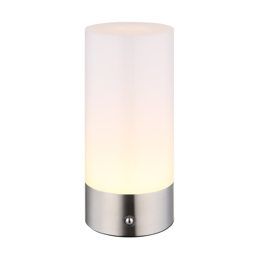 Globo - LED RGBW Сенсорна вулична настільна лампа з регулюванням яскравості LED/1,8W/5V 1500 mAh IP44 матовий хром