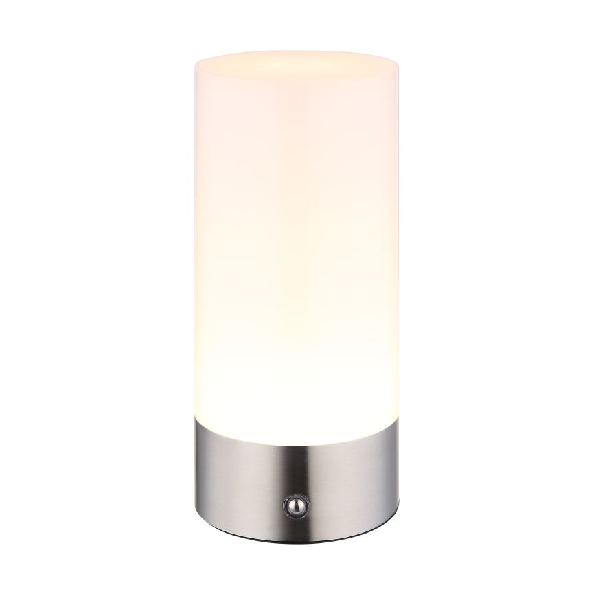 Globo - LED RGBW Сенсорна вулична настільна лампа з регулюванням яскравості LED/1,8W/5V 1500 mAh IP44 матовий хром