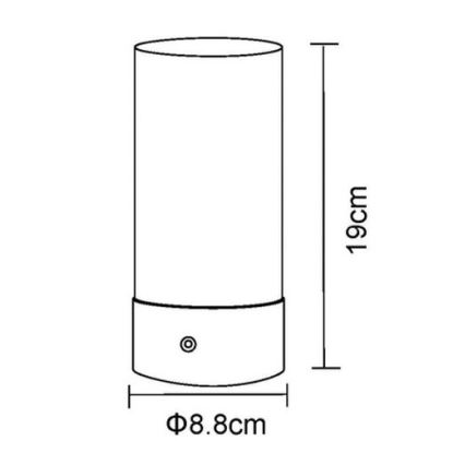 Globo - LED RGBW Сенсорна вулична настільна лампа з регулюванням яскравості LED/1,8W/5V 1500 mAh IP44 матовий хром